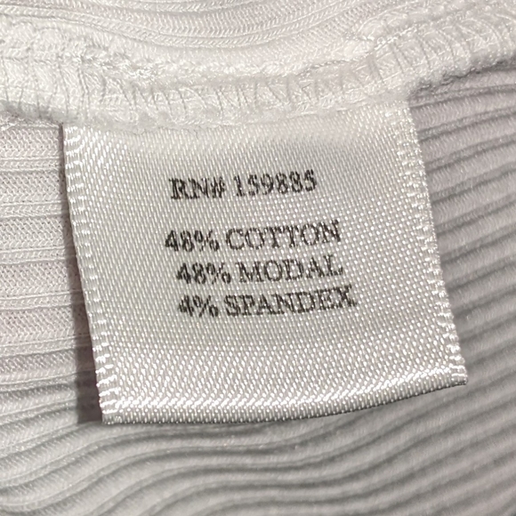 NWT Bobi Puff Sleeve Ribbed Blouse, Size L - Picture 4 of 4